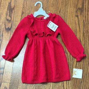 NWT Cynthia Rowley Red Knit Kids holiday Dress size 2T